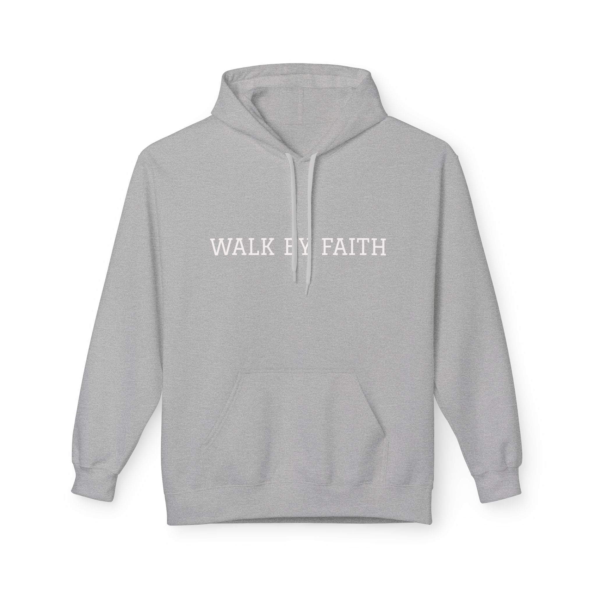 Faith Hoodie - "Walk By Faith" Minimal Christian Pullover