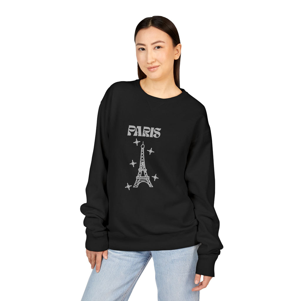 Paris Eiffel Tower Crewneck Sweatshirt — Vintage Minimal Travel Pullover