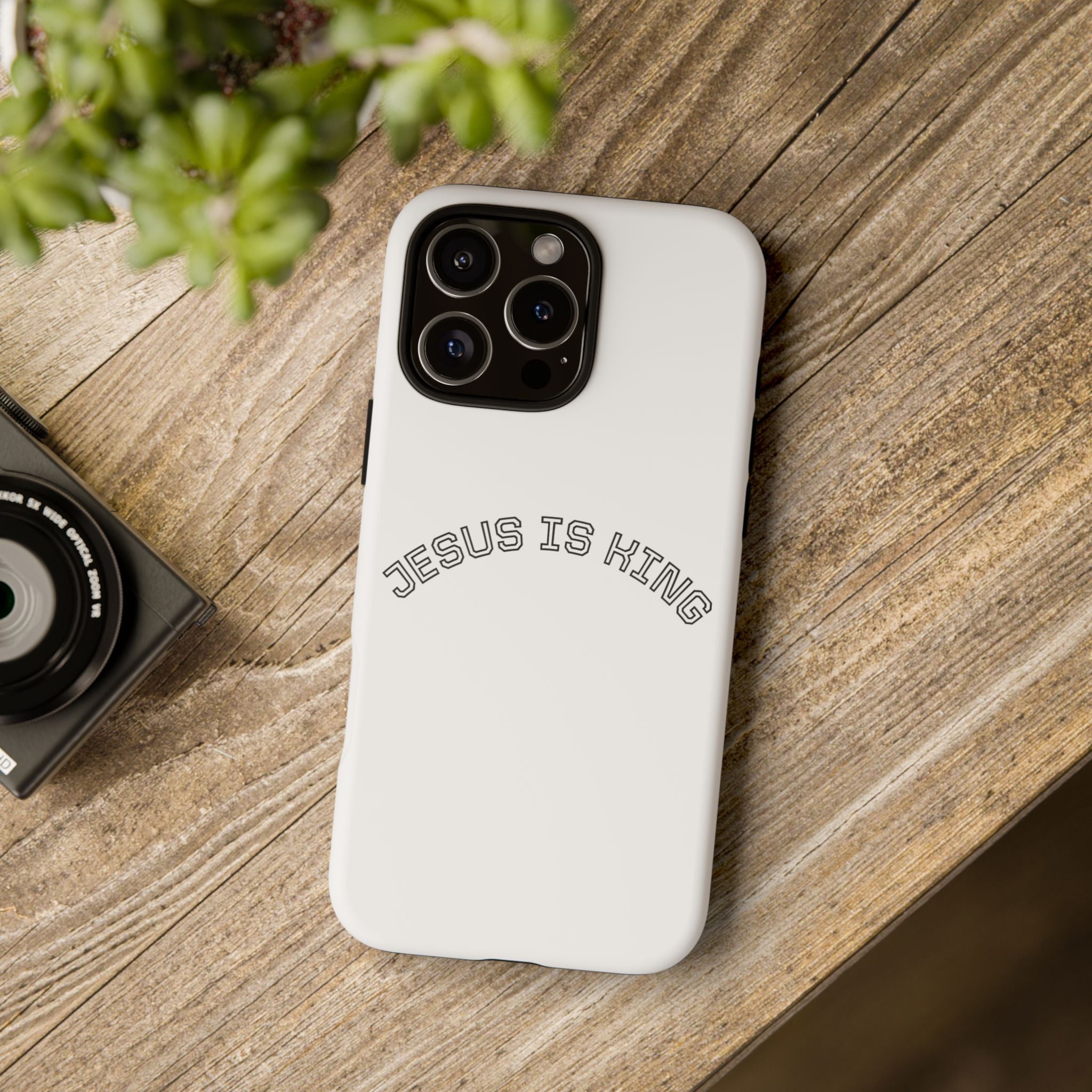 Phone Case — "Jesus Is King" Minimal Religious Protective Cover
