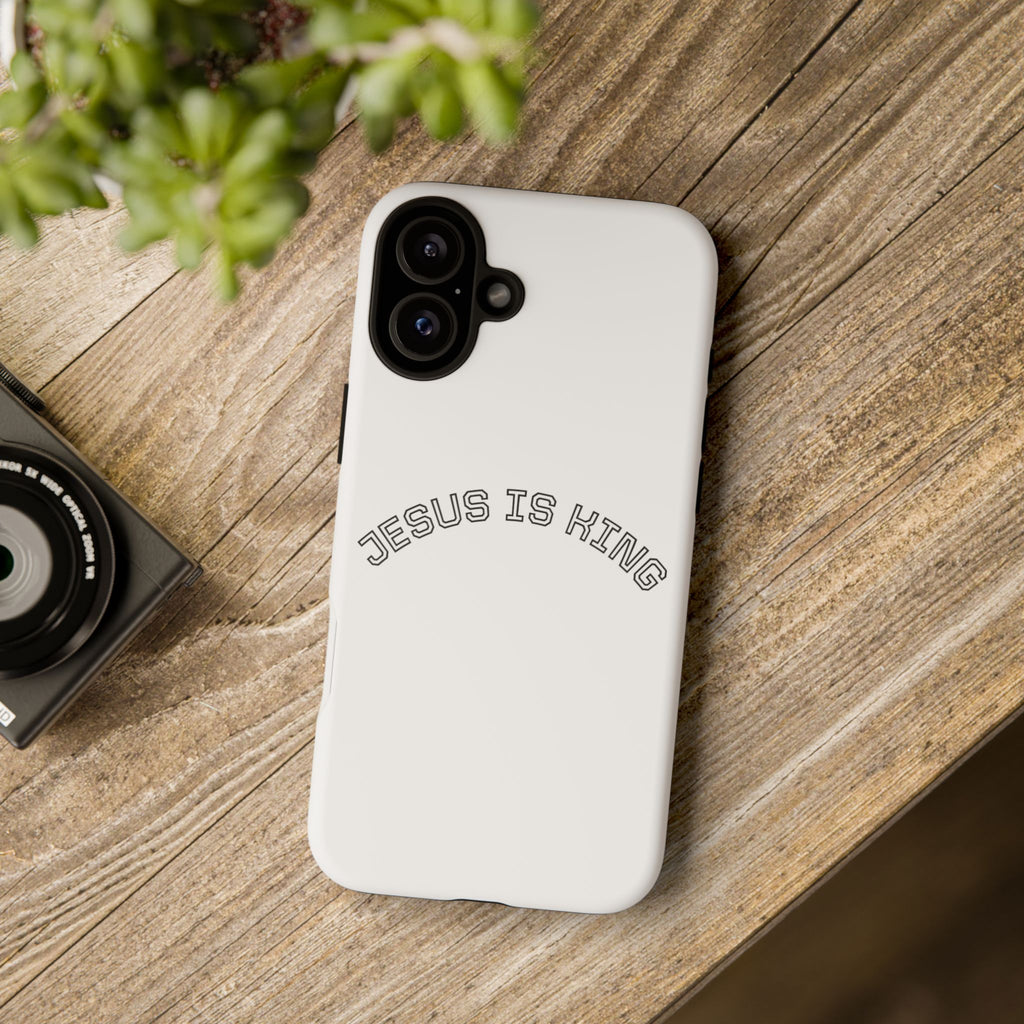 Phone Case — "Jesus Is King" Minimal Religious Protective Cover