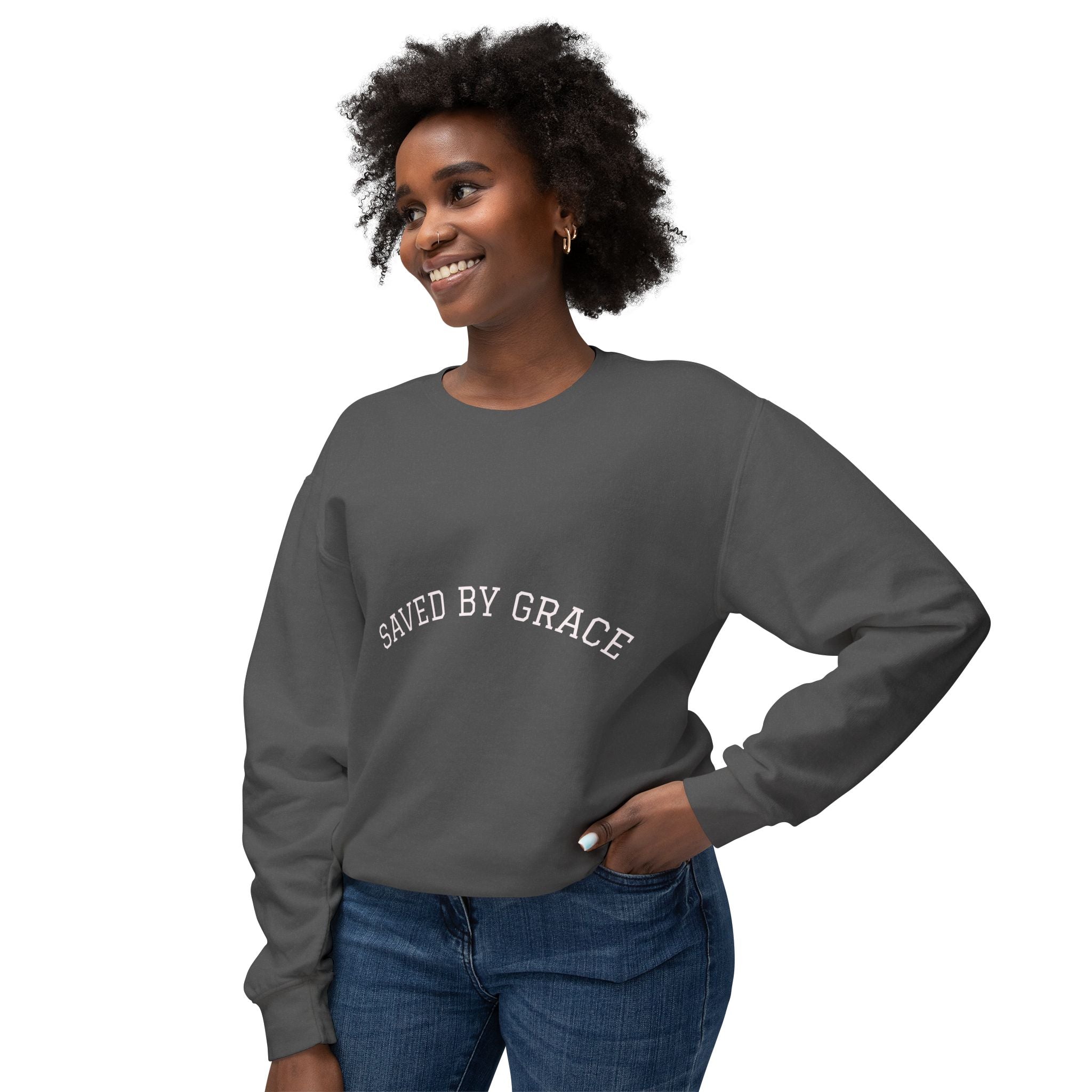 Saved by Grace Sweatshirt Christian Faith Crewneck