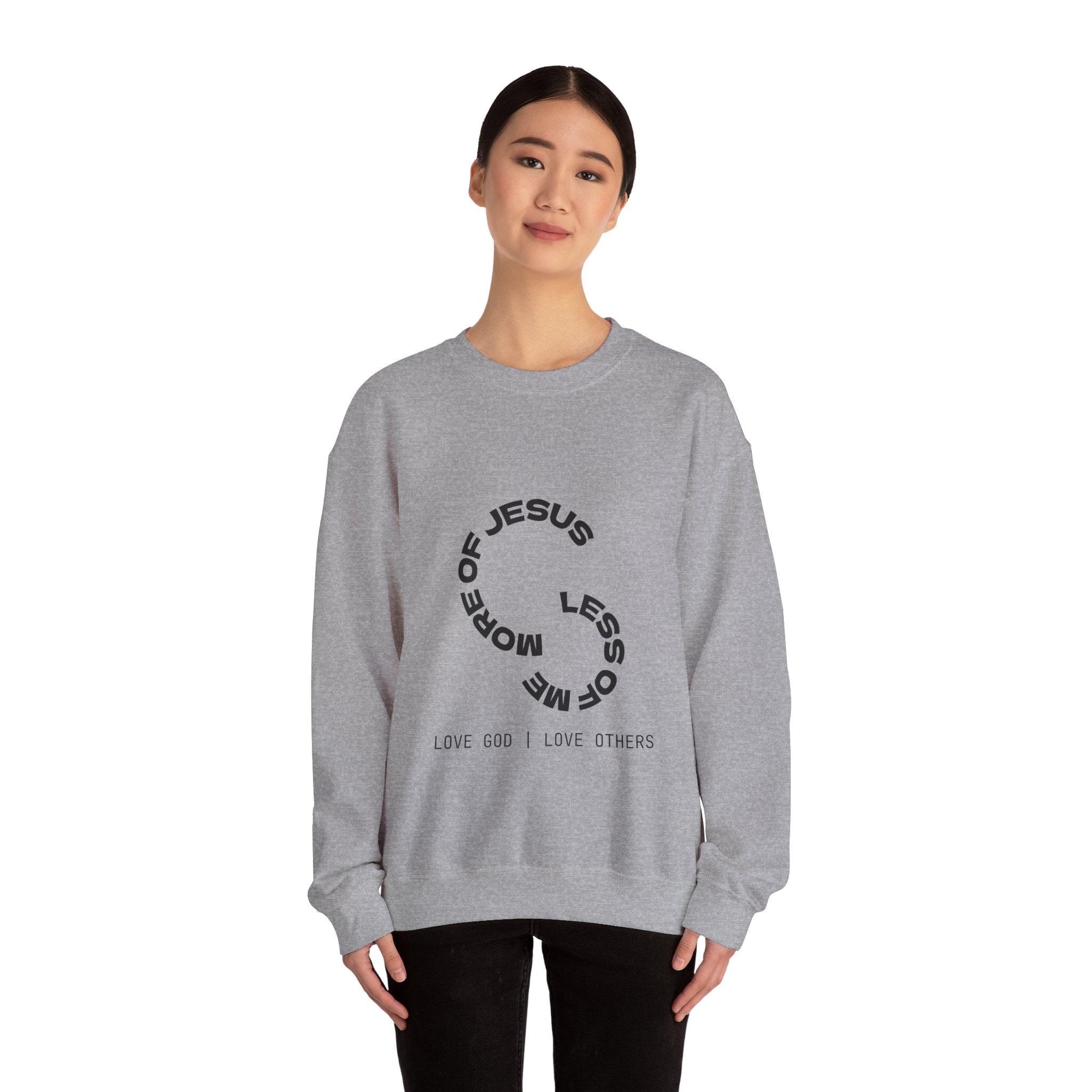 Christian Crewneck Sweatshirt — "Love God | Love Others" Jesus Circle Graphic
