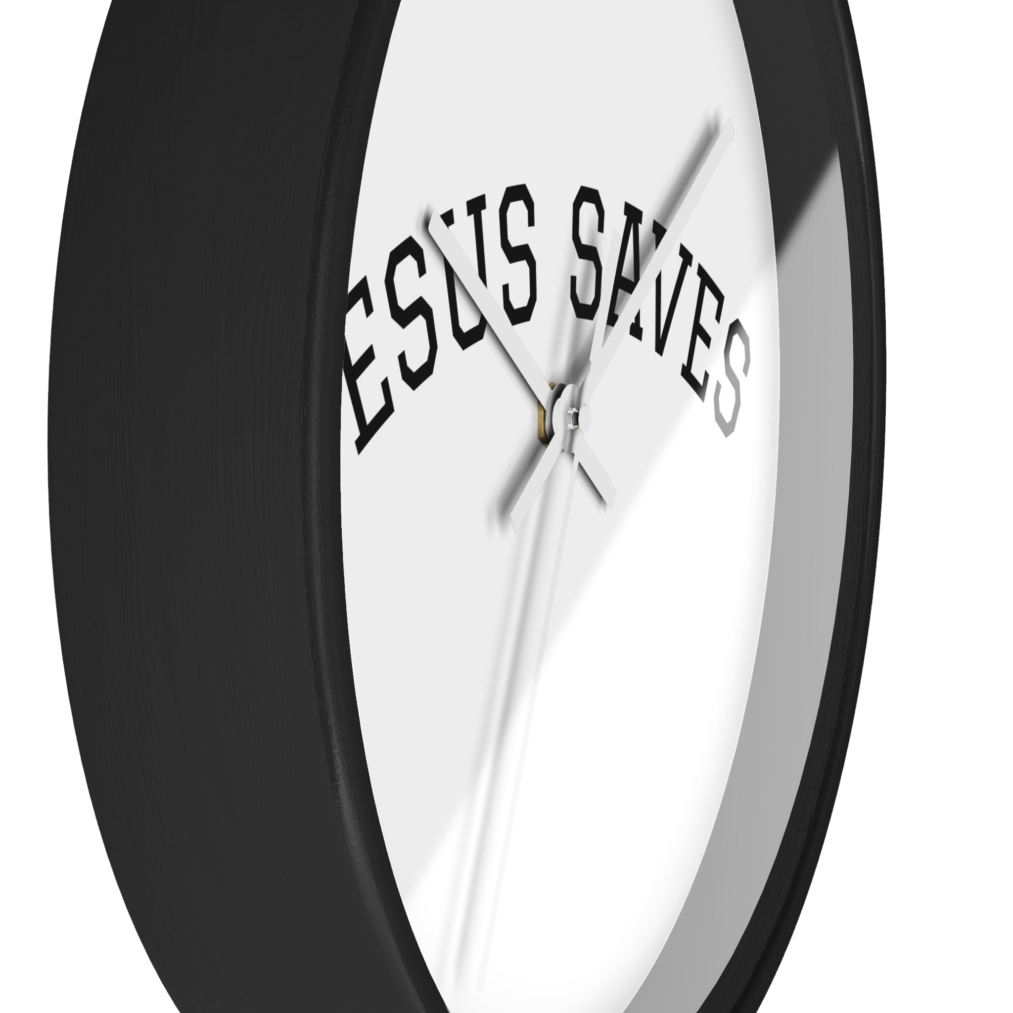Jesus Saves Wall Clock – Minimalist Christian Home Decor