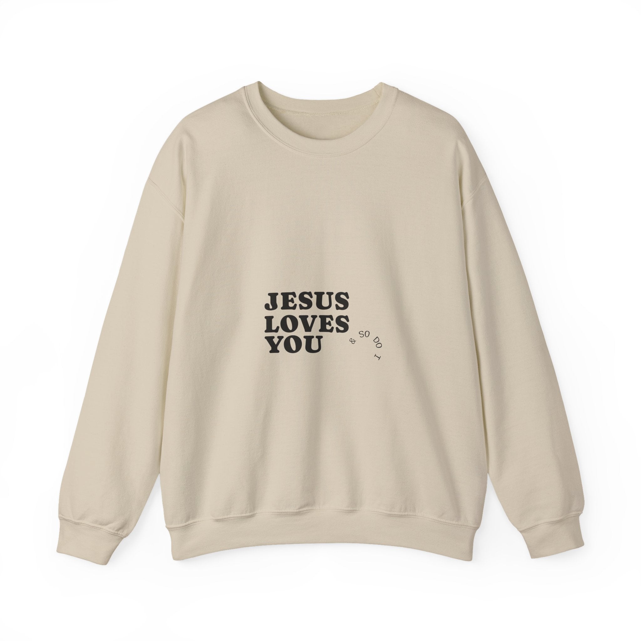 Jesus Loves You Crewneck Sweatshirt — Minimal Christian Faith Pullover
