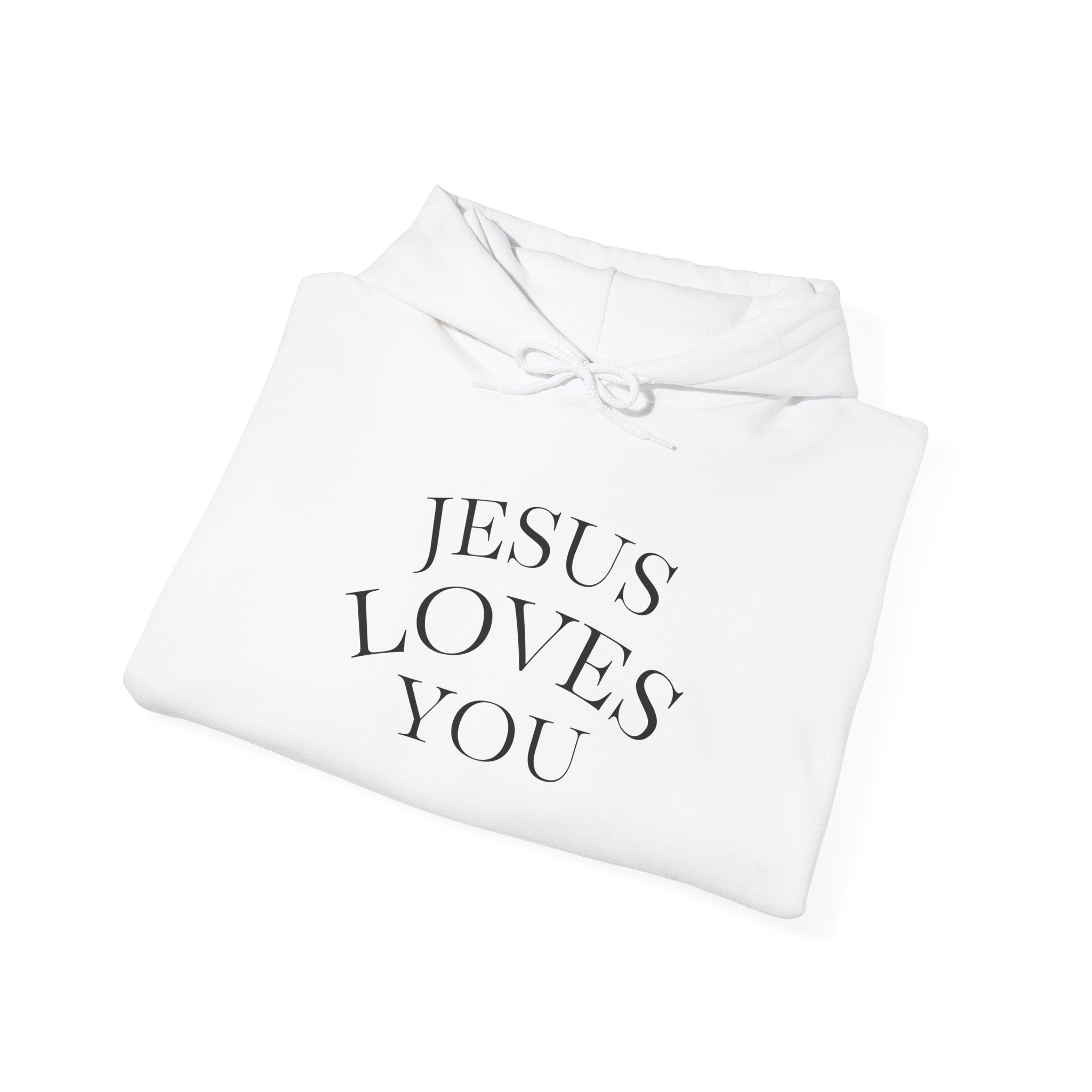 Jesus Loves You Hoodie - Minimal Faith Graphic Pullover
