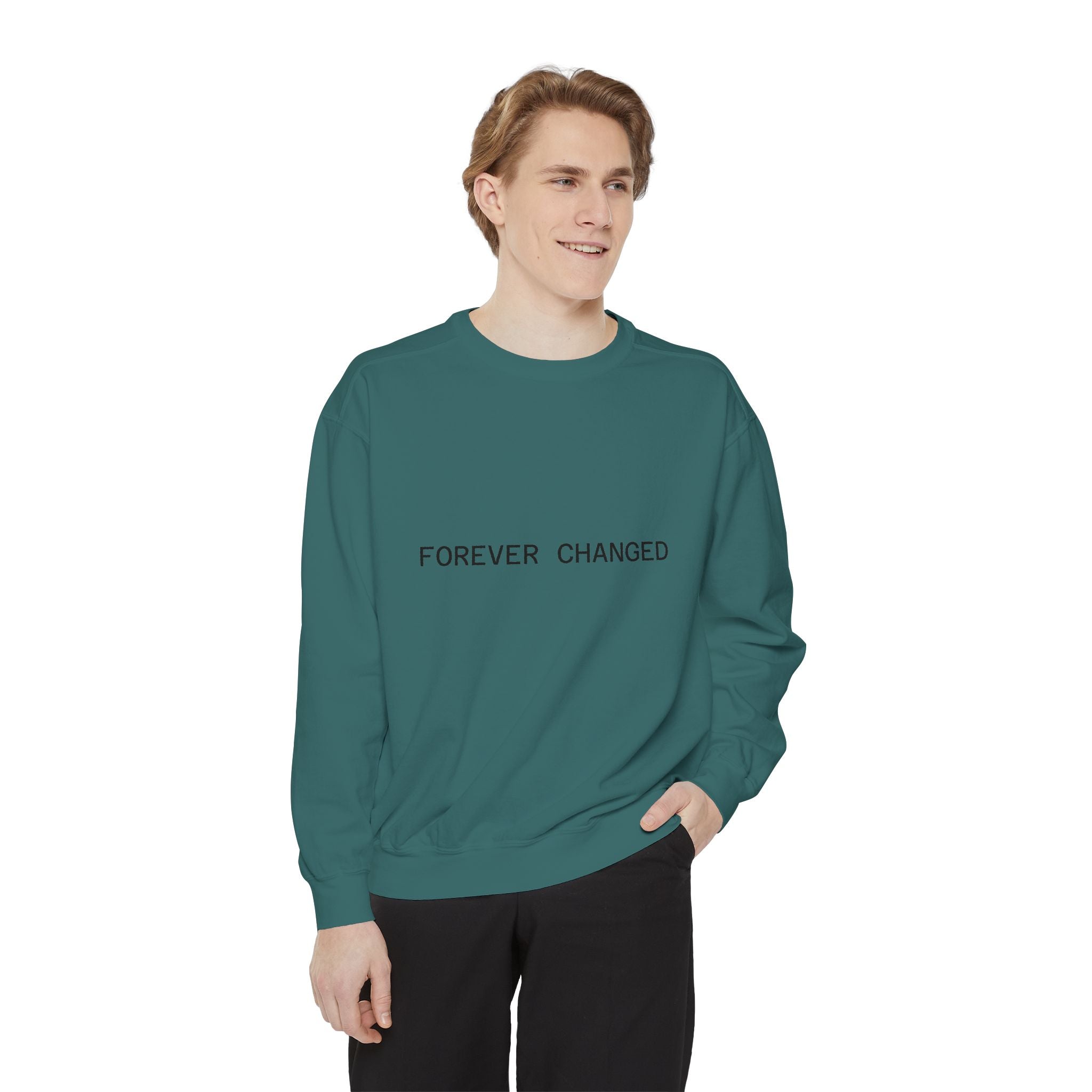 FOREVER CHANGED sweatshirt | minimal text crewneck