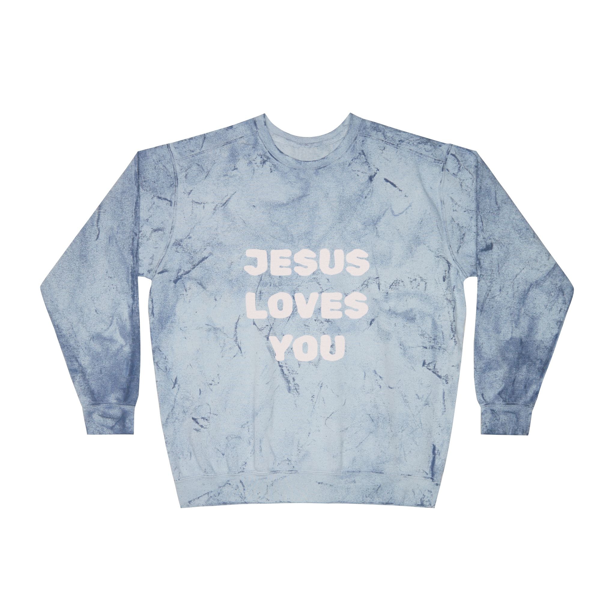 Jesus Loves You Tie-Dye Crewneck Sweatshirt