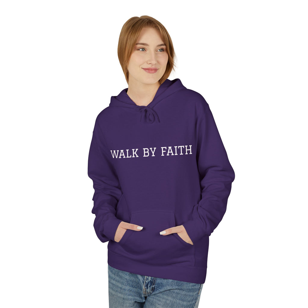 Faith Hoodie - "Walk By Faith" Minimal Christian Pullover