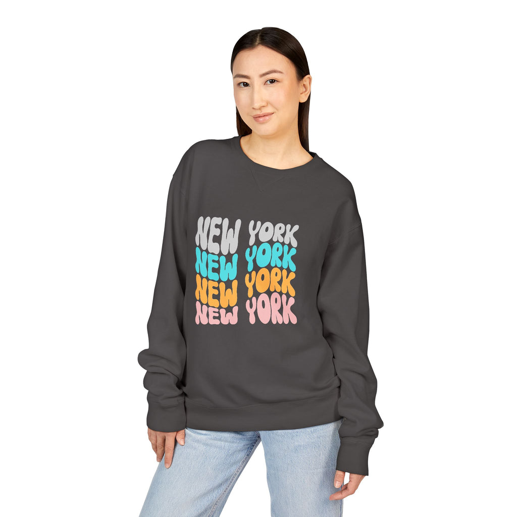 New York Retro Bubble Crewneck Sweatshirt