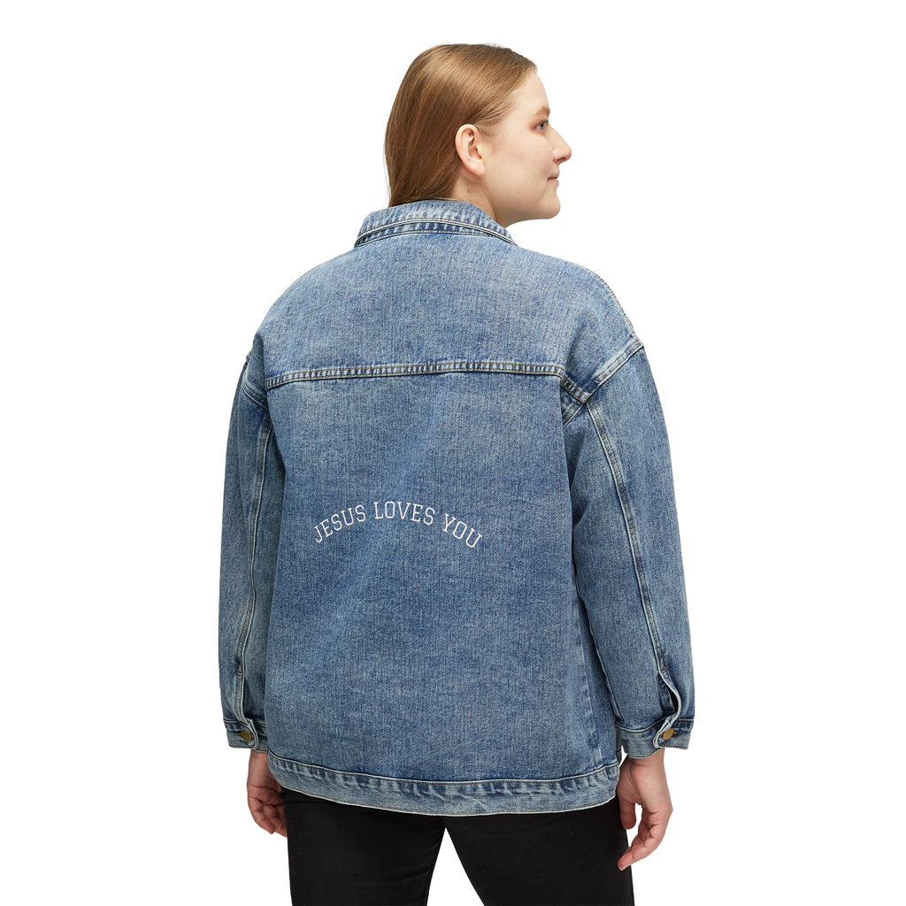 Women’s Denim Jacket — Classic Light Wash Jean Jacket, Casual Layering Piece