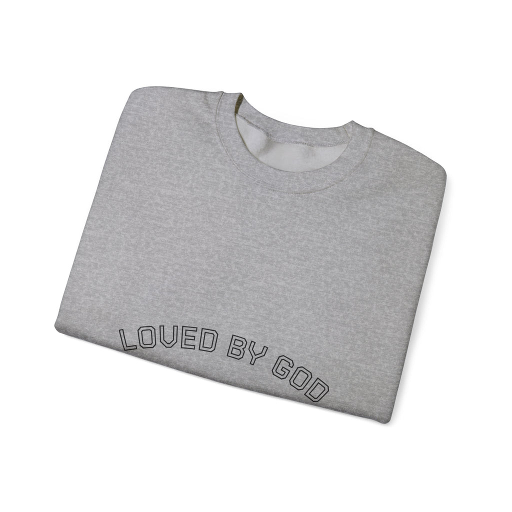 Loved By God Crewneck Sweatshirt — Faith-Inspired White Pullover