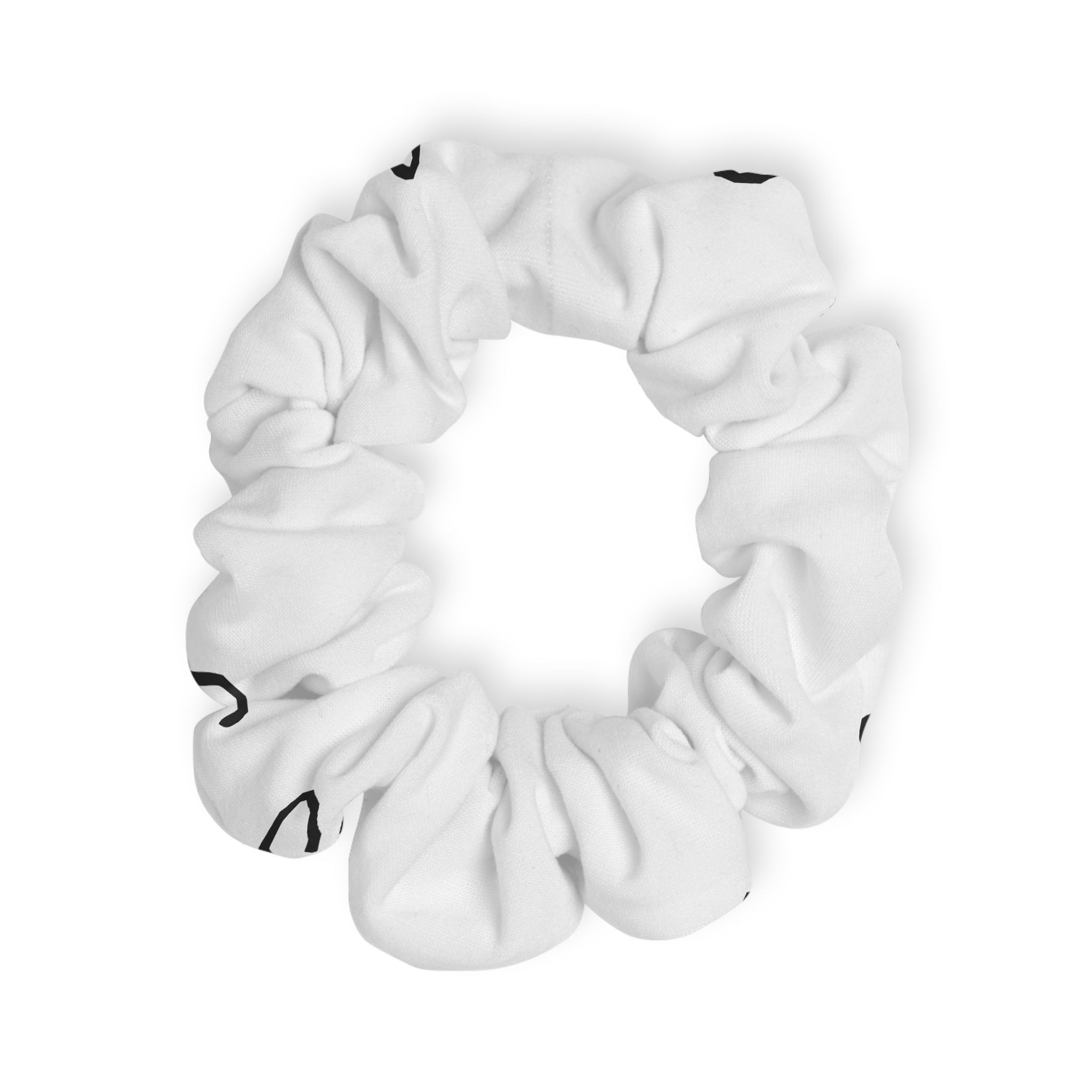"Jesus Saves" White Scrunchie — Faith-Based Hair Accessory