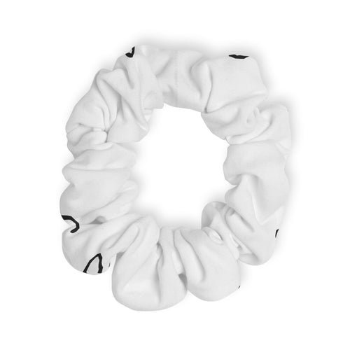 "Jesus Saves" White Scrunchie — Faith-Based Hair Accessory