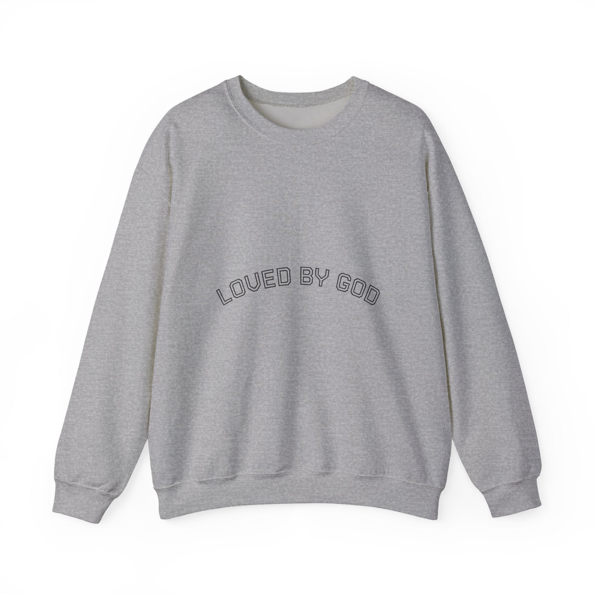 Loved By God Crewneck Sweatshirt — Faith-Inspired White Pullover