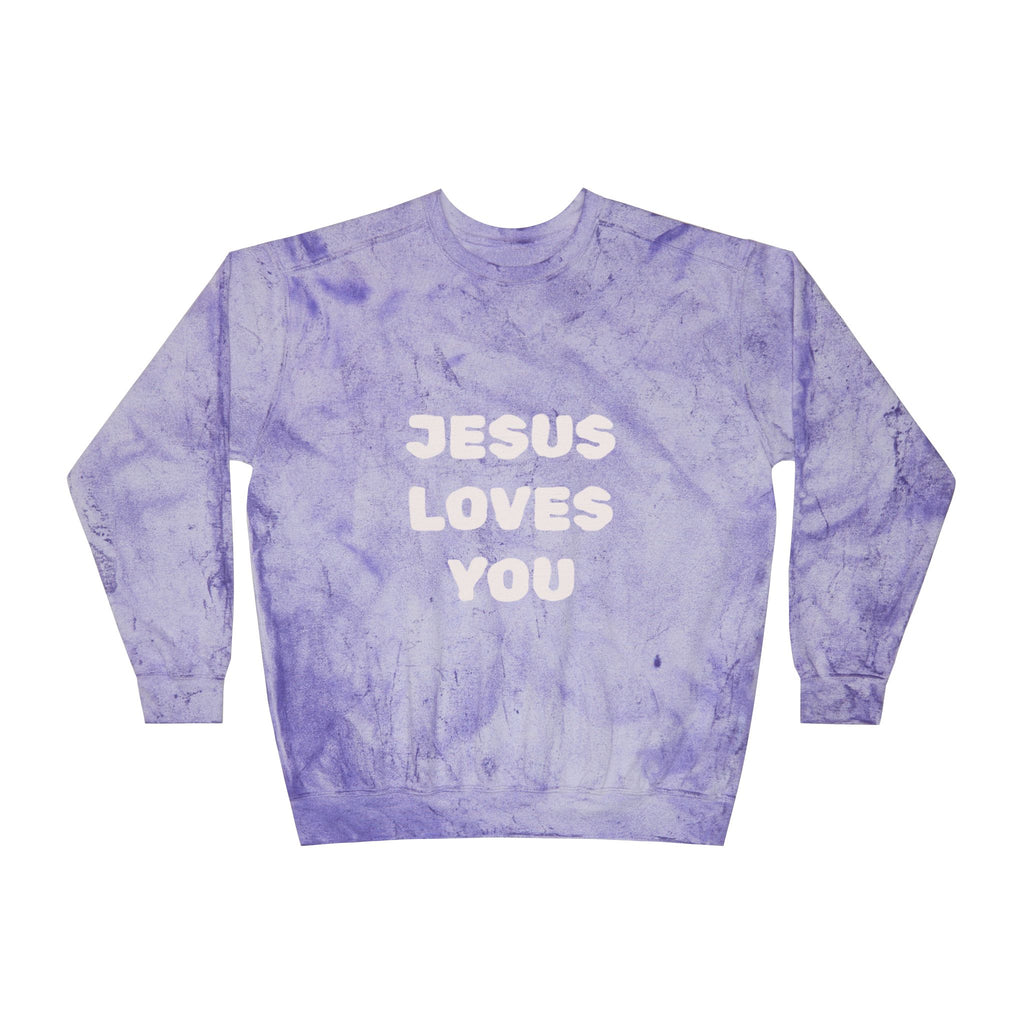 Jesus Loves You Tie-Dye Crewneck Sweatshirt