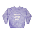 Jesus Loves You Tie-Dye Crewneck Sweatshirt
