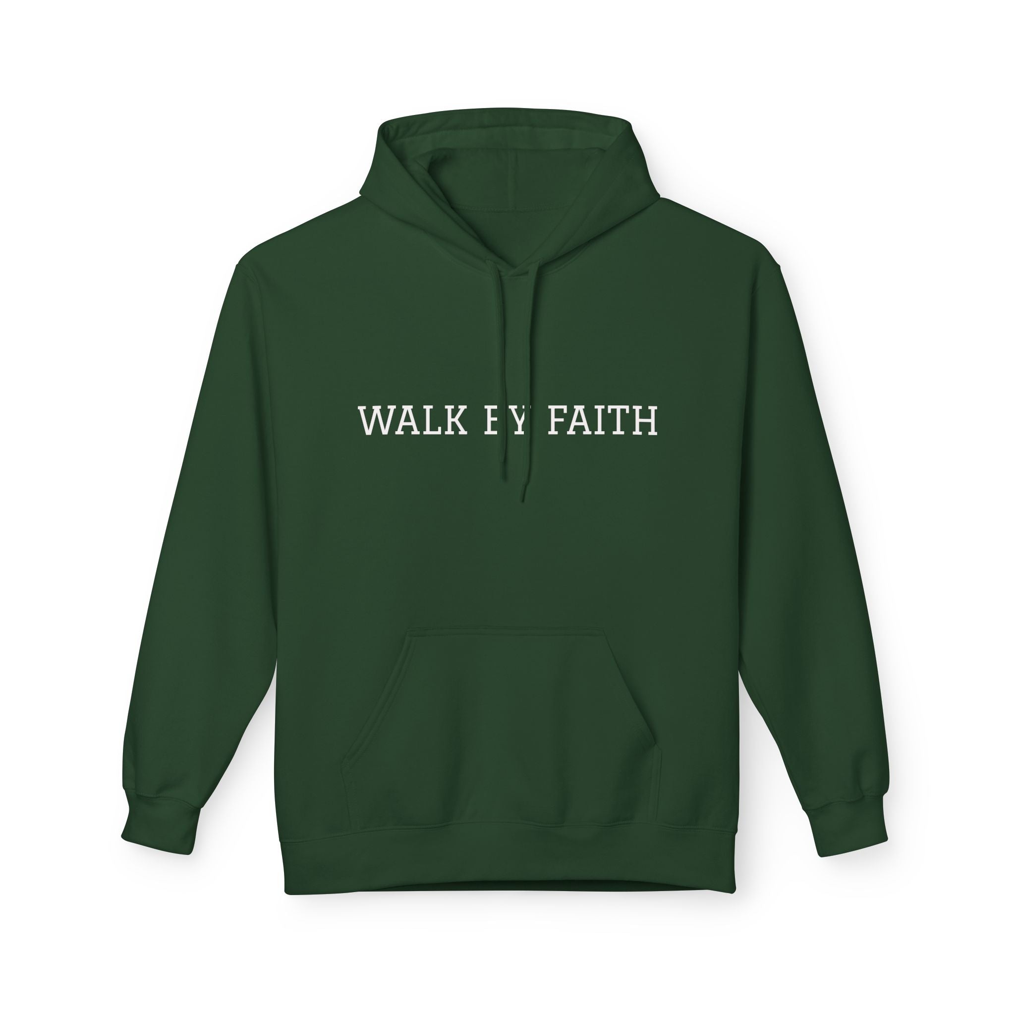 Faith Hoodie - "Walk By Faith" Minimal Christian Pullover