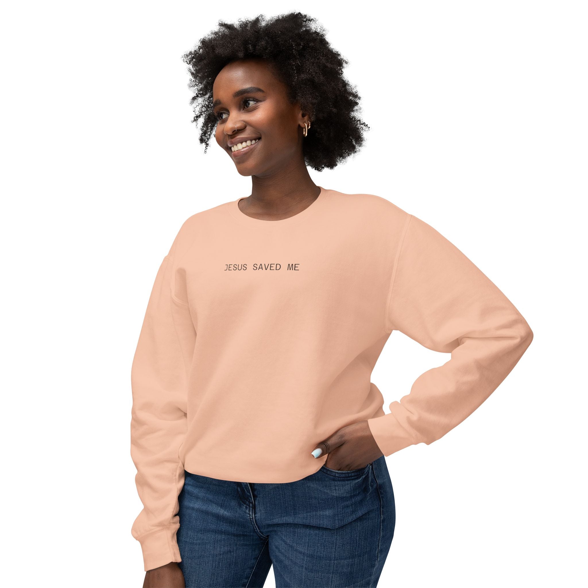 Jesus Saved Me Crewneck Minimalist Sweatshirt