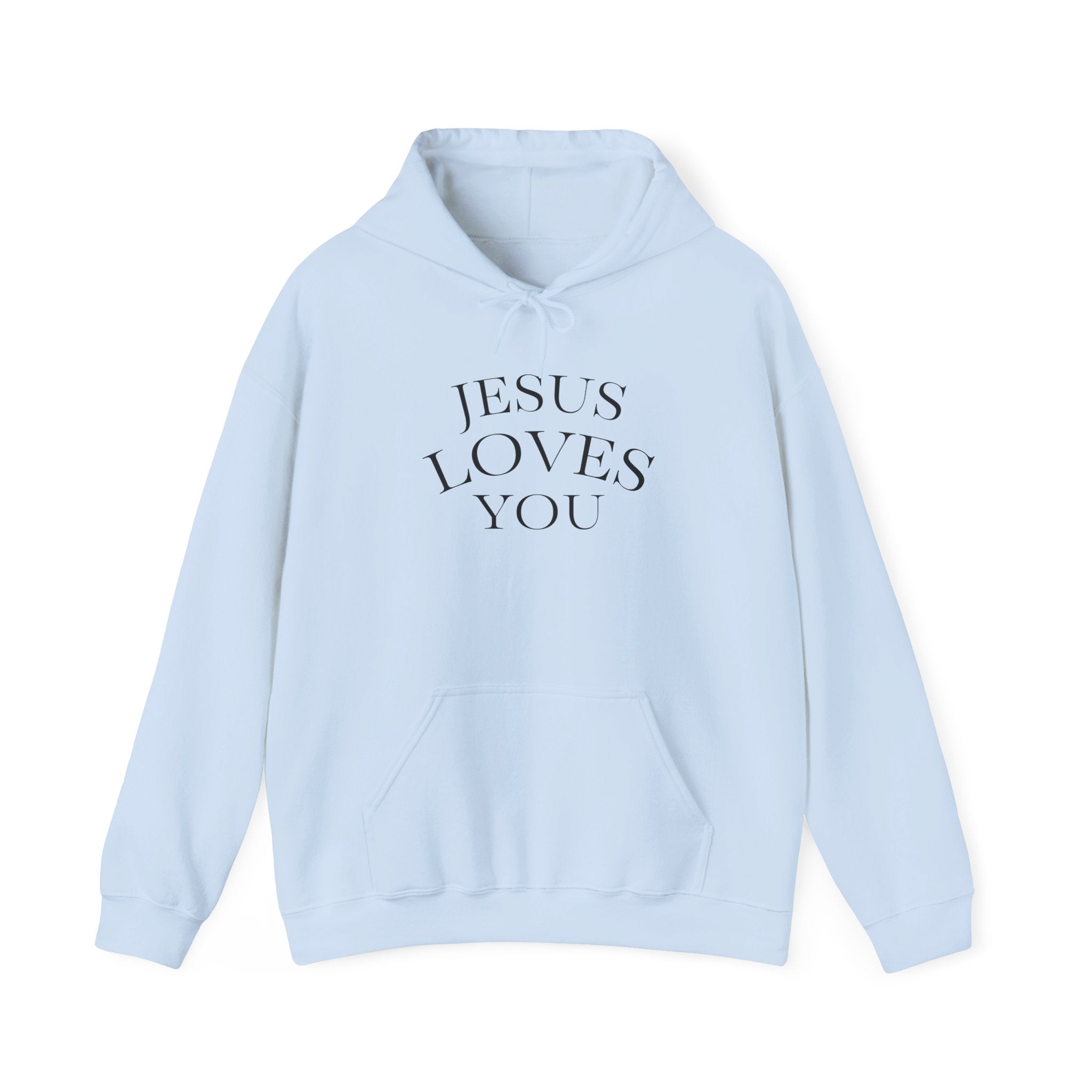 Jesus Loves You Hoodie - Minimal Faith Graphic Pullover