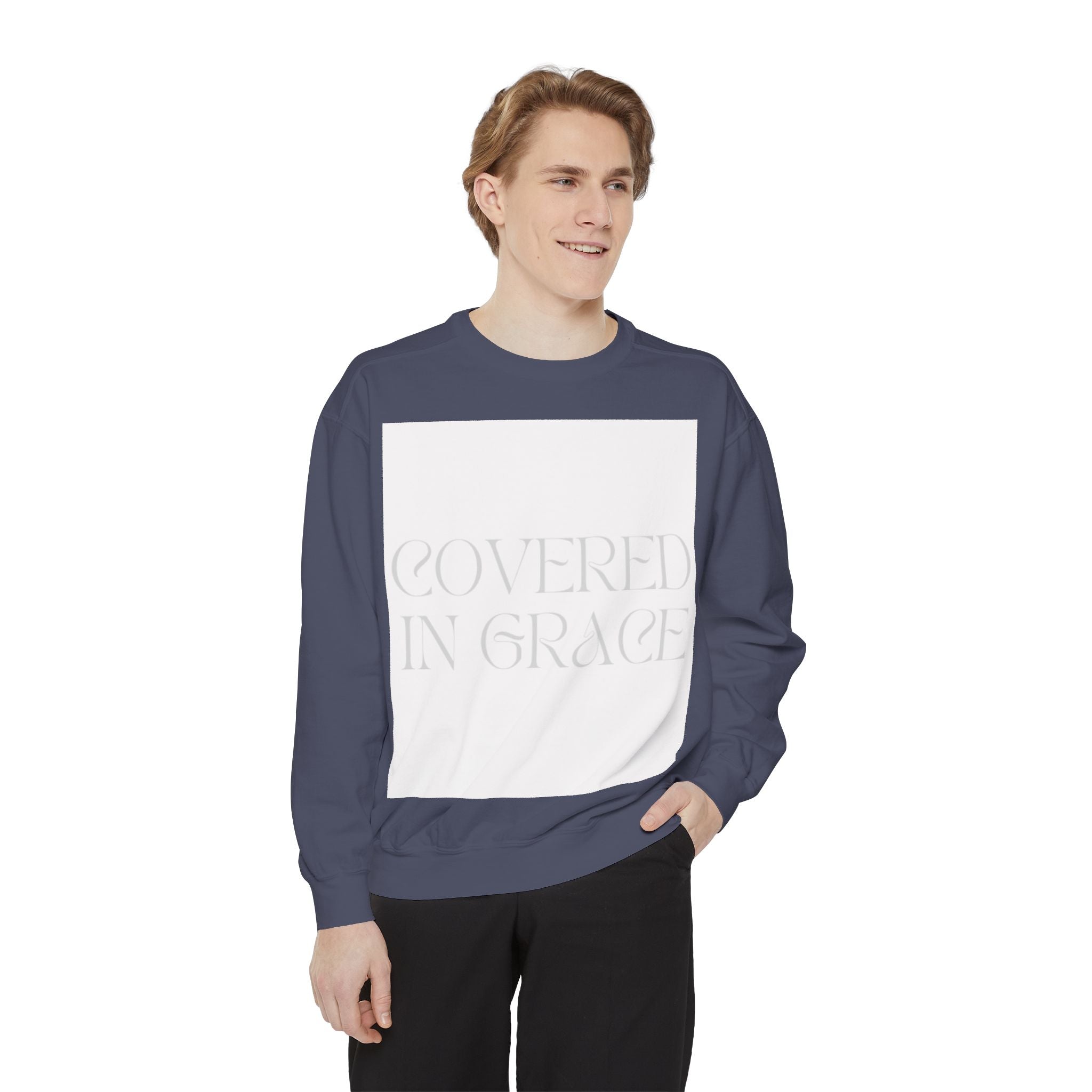 Covered in Grace Sweatshirt — Inspirational Christian Crewneck