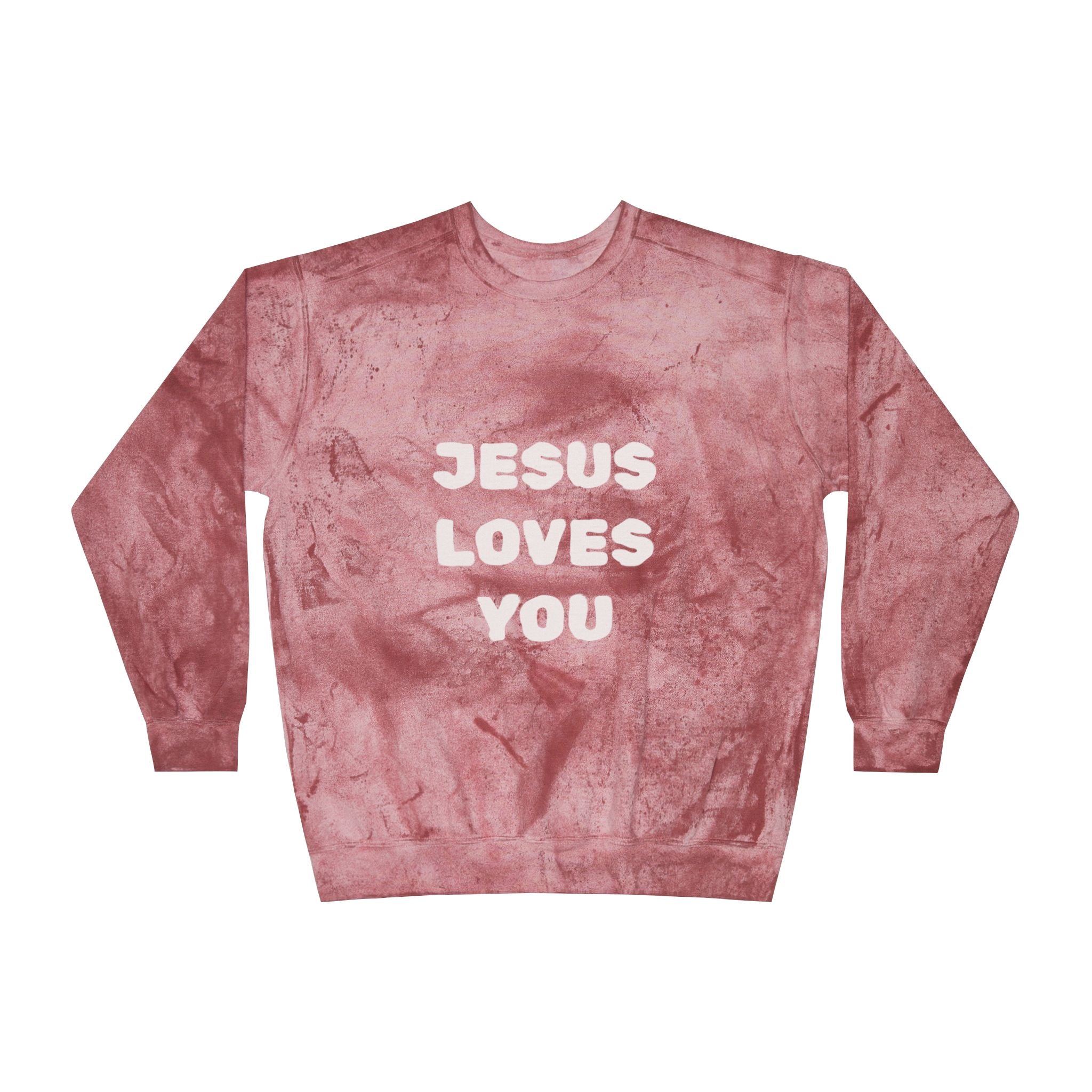 Jesus Loves You Tie-Dye Crewneck Sweatshirt