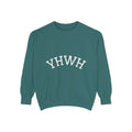 YHWH Arch Logo Sweatshirt  Soft White Garment-Dyed Crewneck