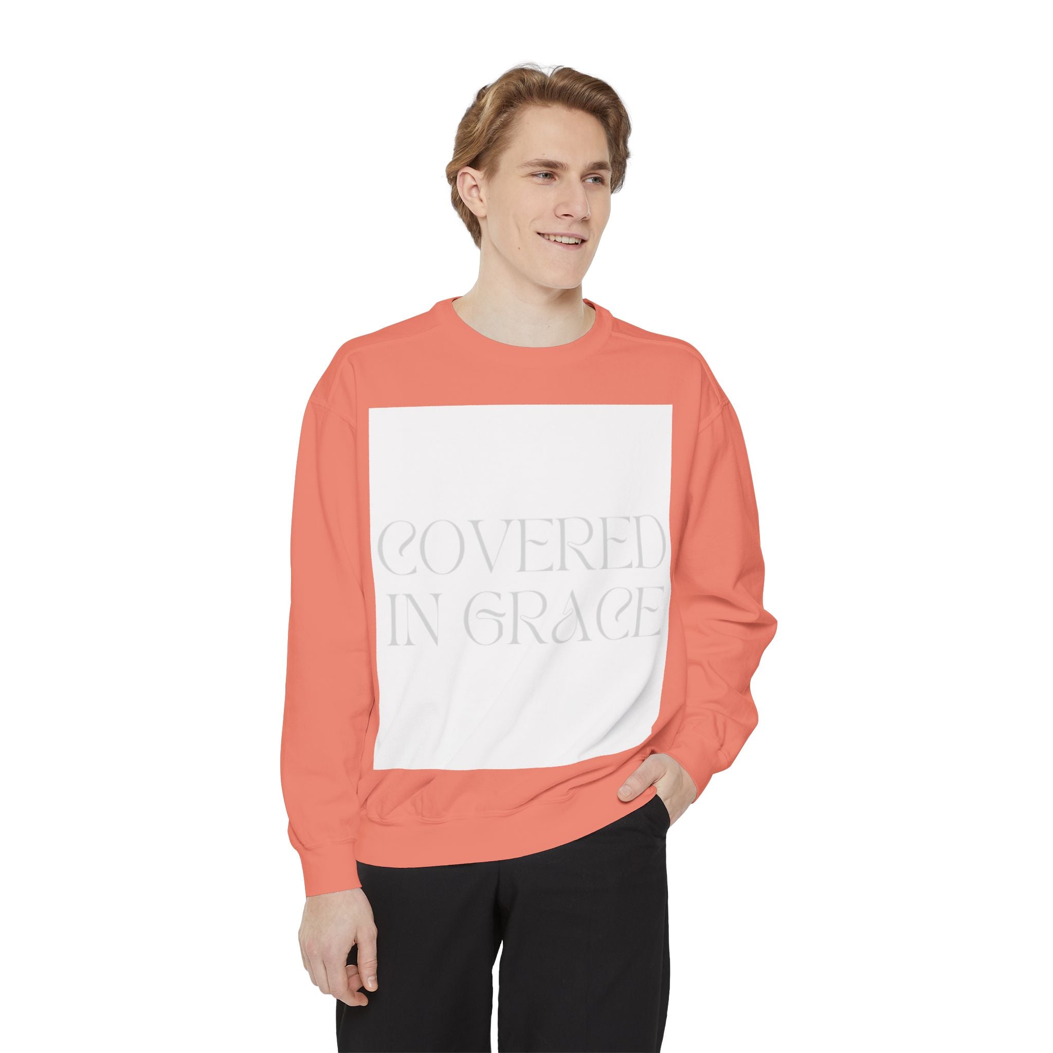 Covered in Grace Sweatshirt — Inspirational Christian Crewneck