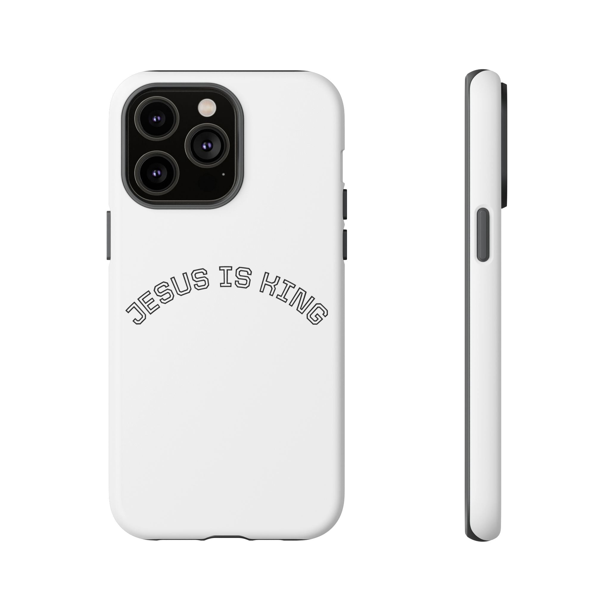 Phone Case — "Jesus Is King" Minimal Religious Protective Cover