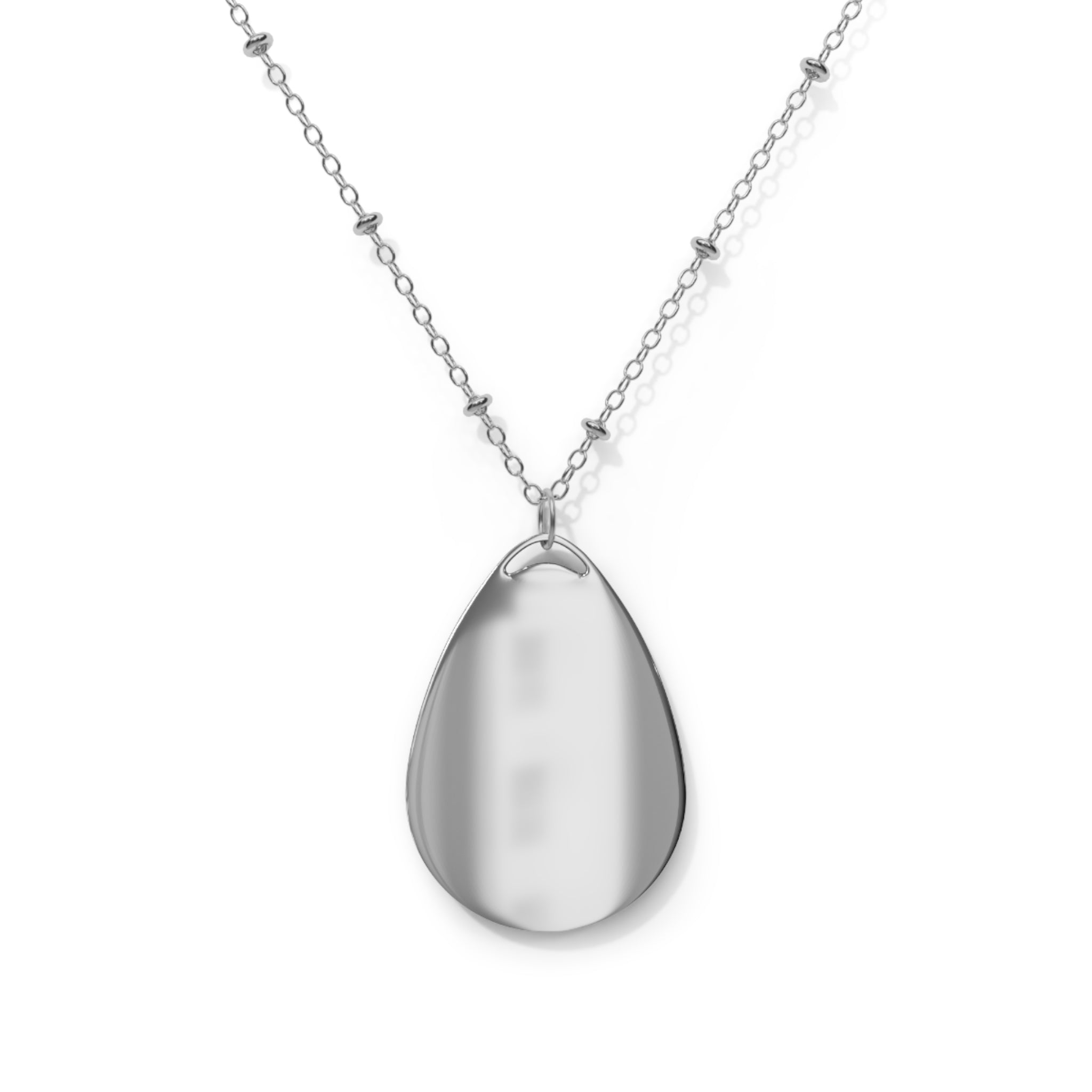 Child of God Oval Pendant Necklace — Religious Christian Teardrop Jewelry