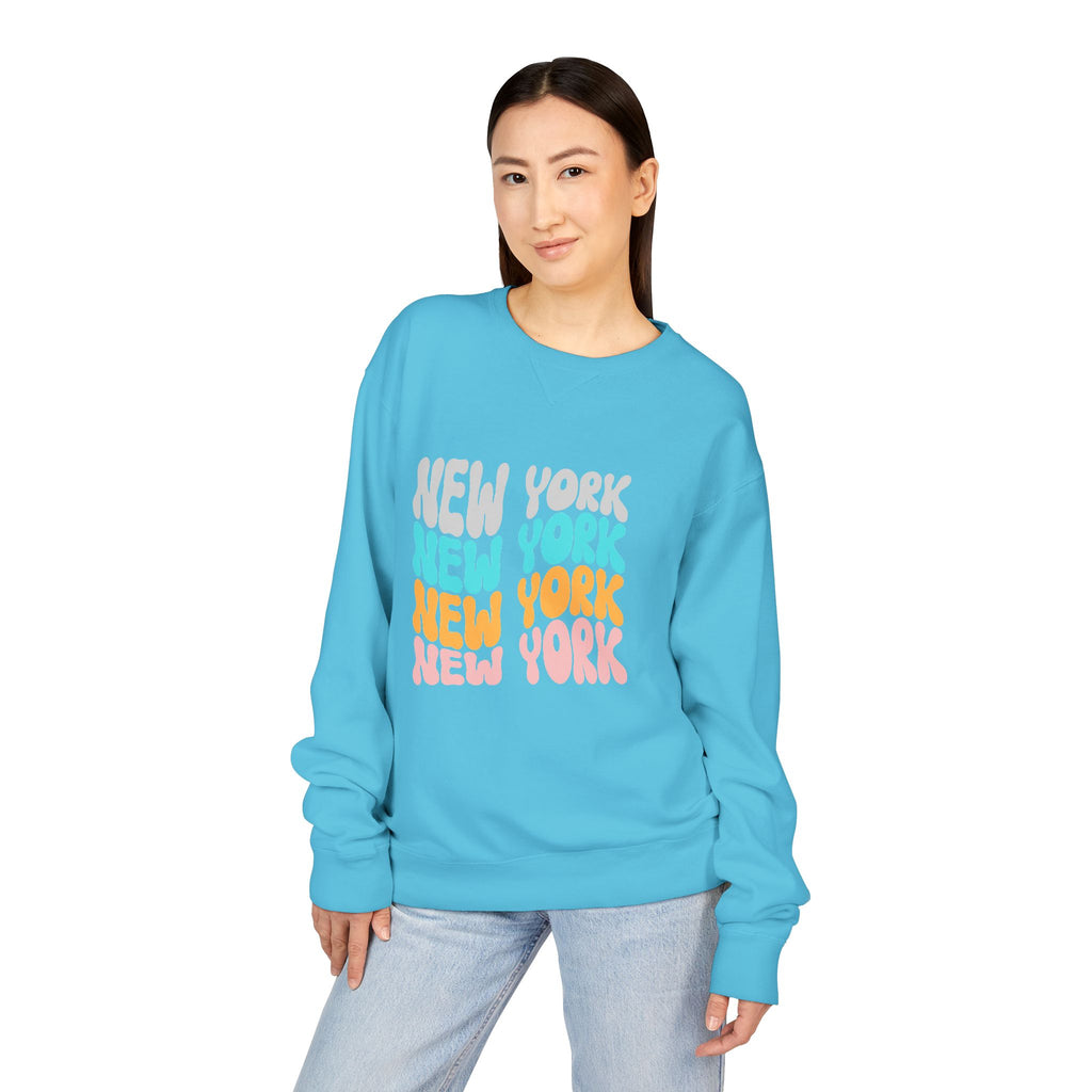 New York Retro Bubble Crewneck Sweatshirt