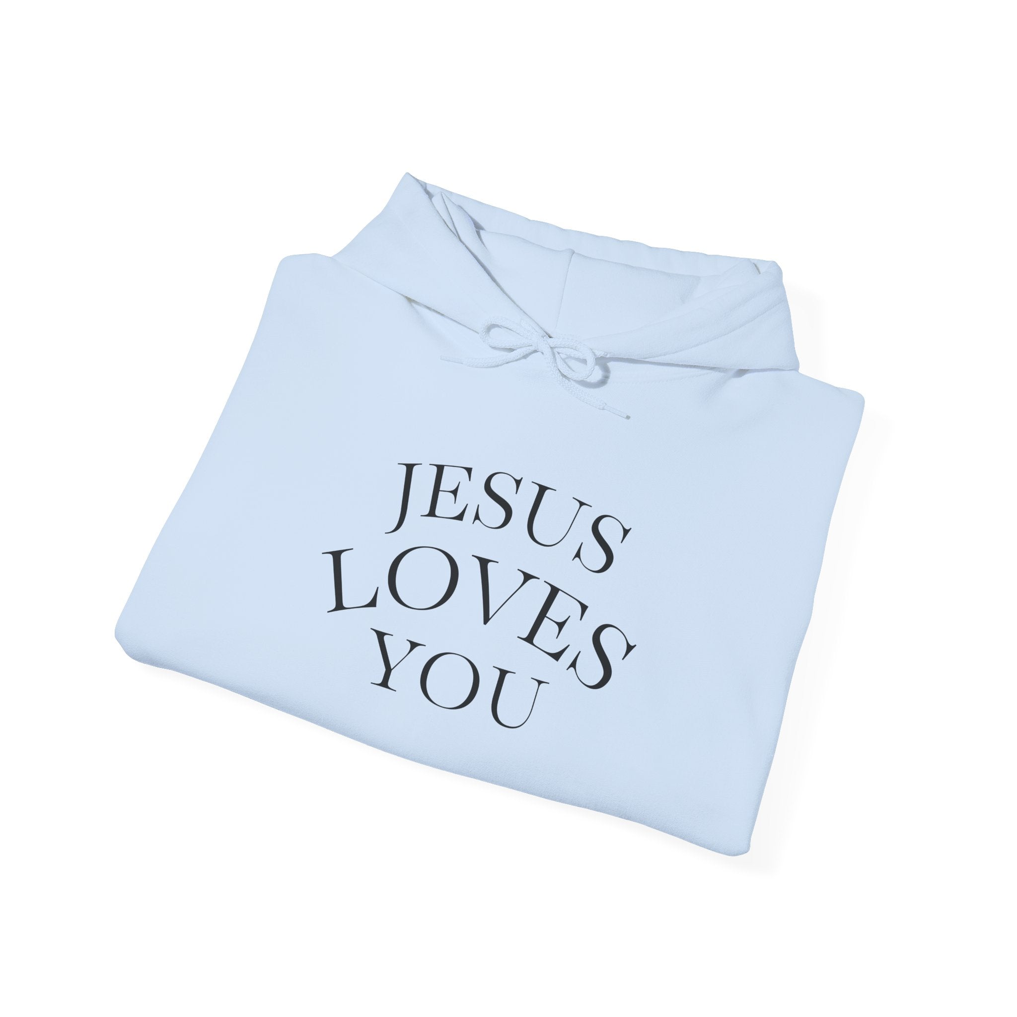Jesus Loves You Hoodie - Minimal Faith Graphic Pullover
