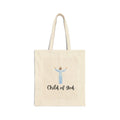 Religious Tote Bag - "Child of God" Canvas Grocery & Bible Carryall