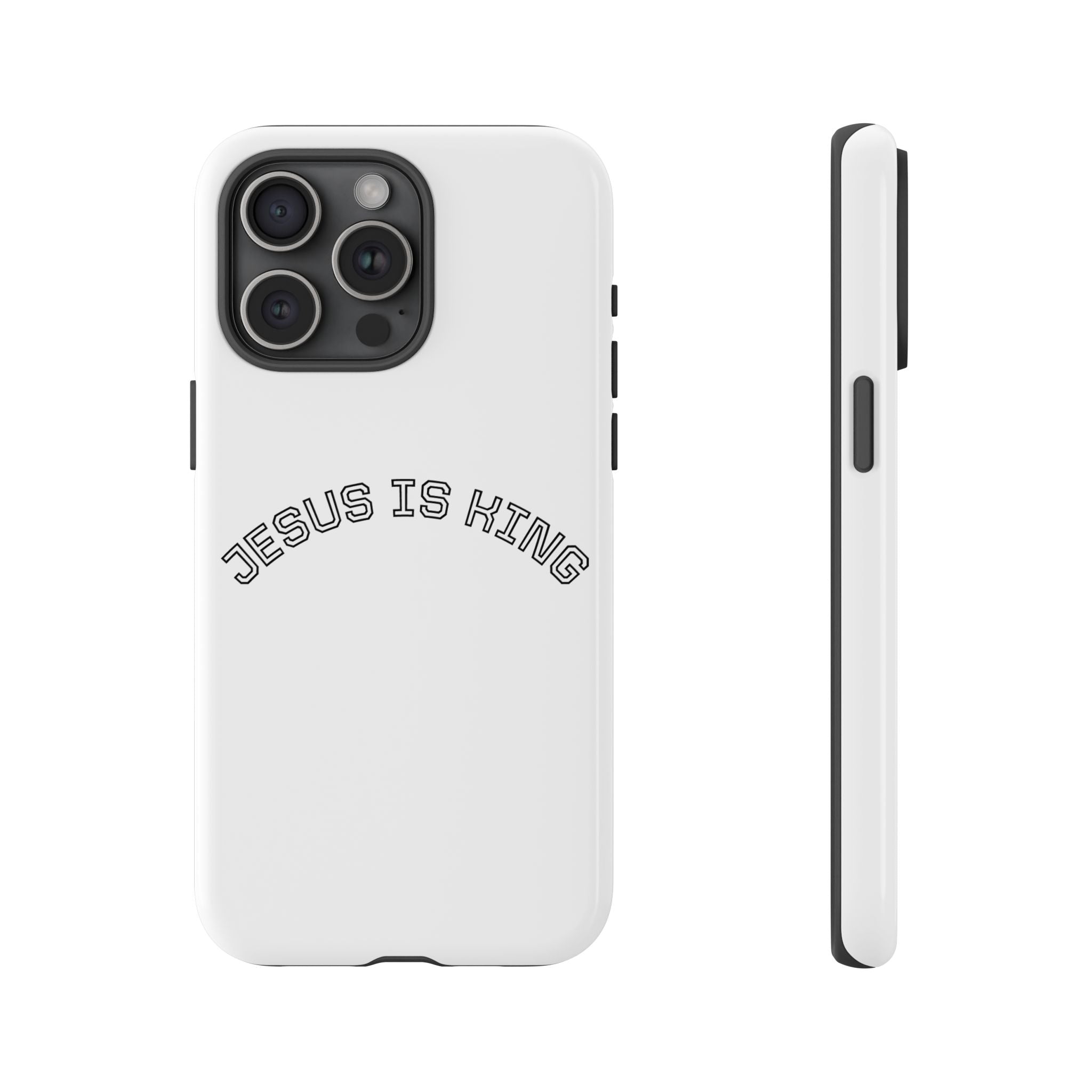 Phone Case — "Jesus Is King" Minimal Religious Protective Cover