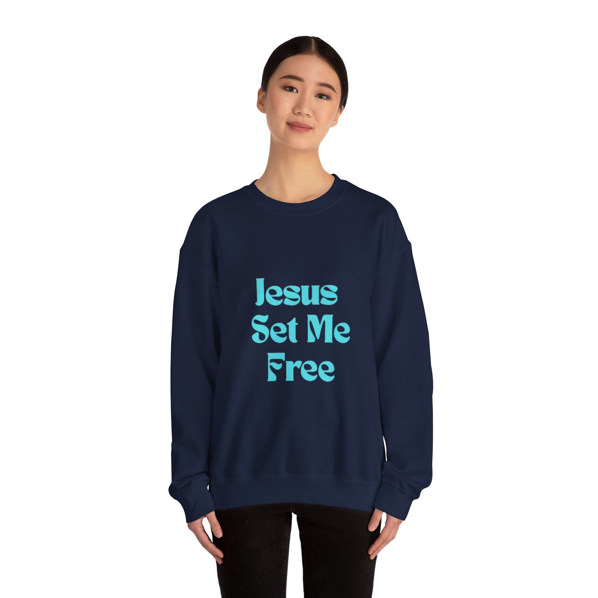 Jesus Set Me Free Sweatshirt - Christian Faith Crewneck