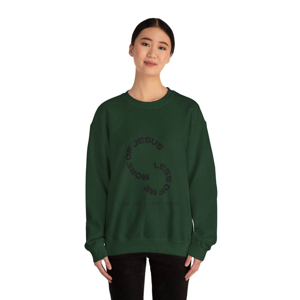 Christian Crewneck Sweatshirt — "Love God | Love Others" Jesus Circle Graphic
