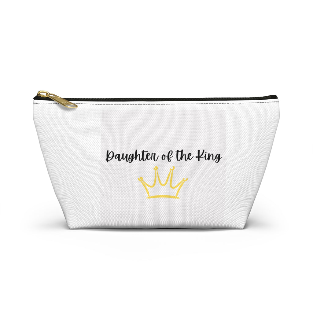 Daughter of the King Accessory Pouch — Inspirational Makeup Bag with Crown Design
