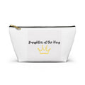 Daughter of the King Accessory Pouch — Inspirational Makeup Bag with Crown Design