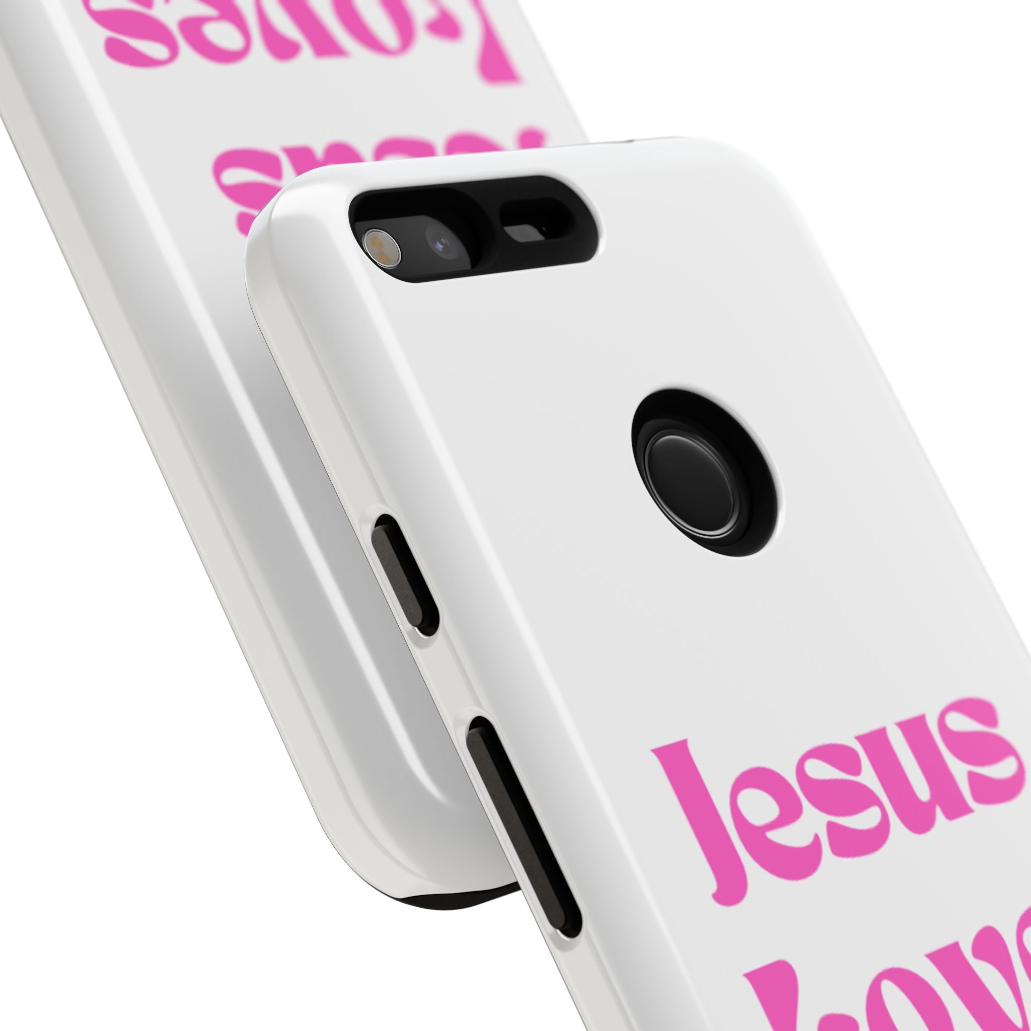 Jesus Loves You Phone Case — Pink Retro Christian Phone Cover