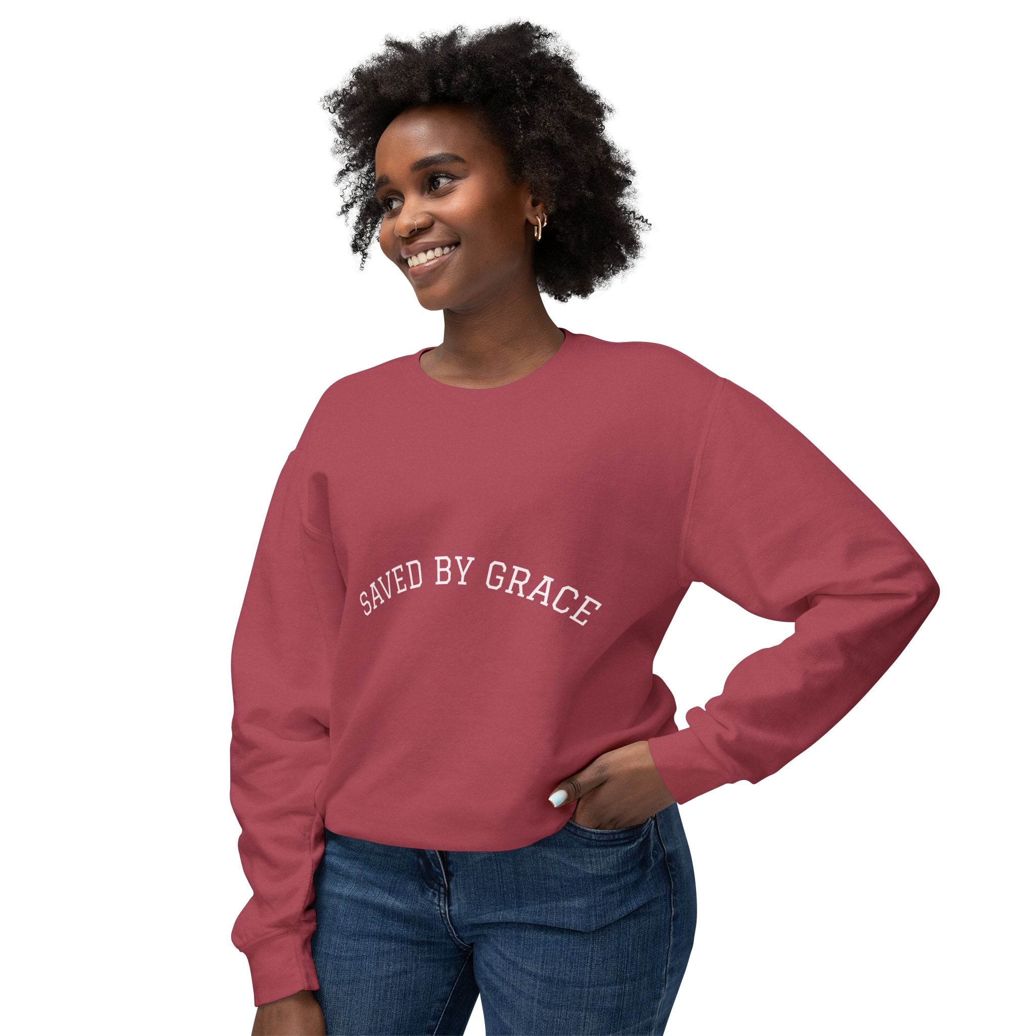 Saved by Grace Sweatshirt Christian Faith Crewneck