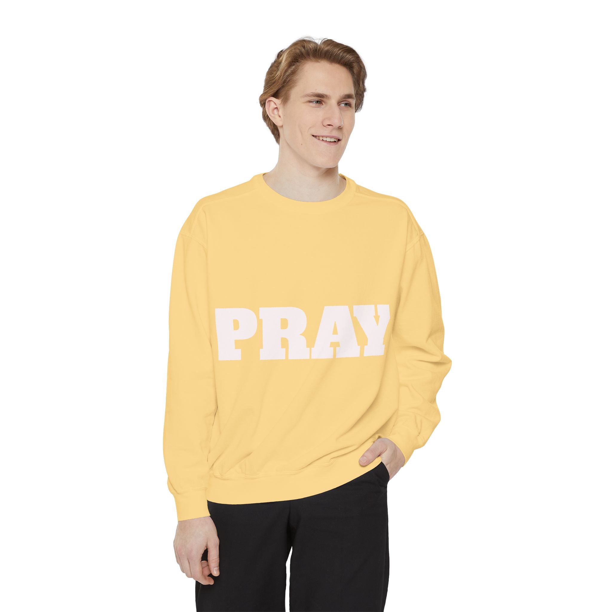 Pray Script Sweatshirt Inspirational Faith Prayer Pullover