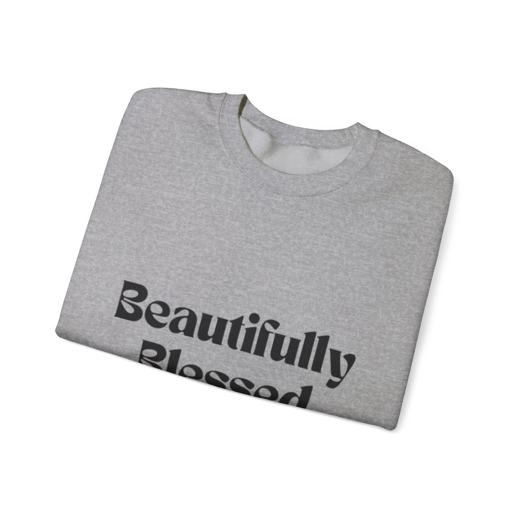 Beautifully Blessed Sweatshirt | Script Faith Typography