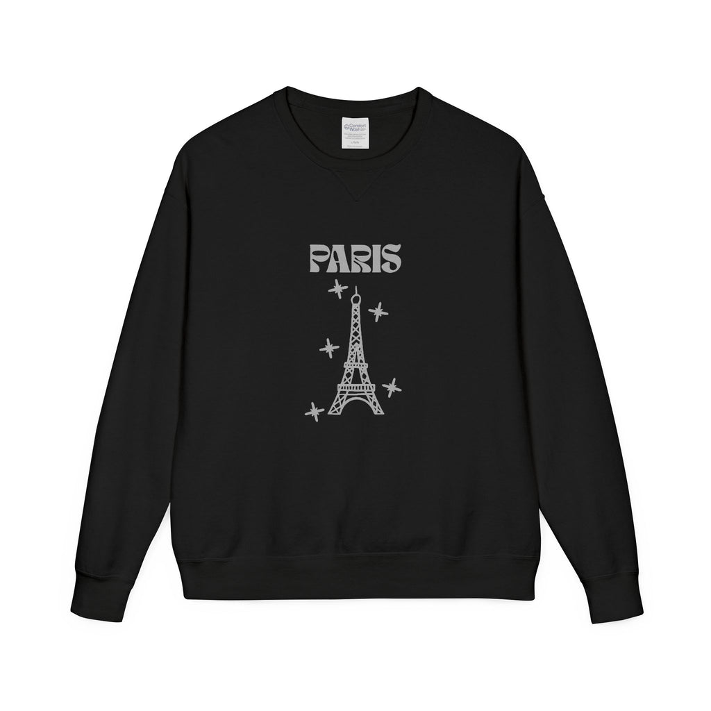 Paris Eiffel Tower Crewneck Sweatshirt — Vintage Minimal Travel Pullover