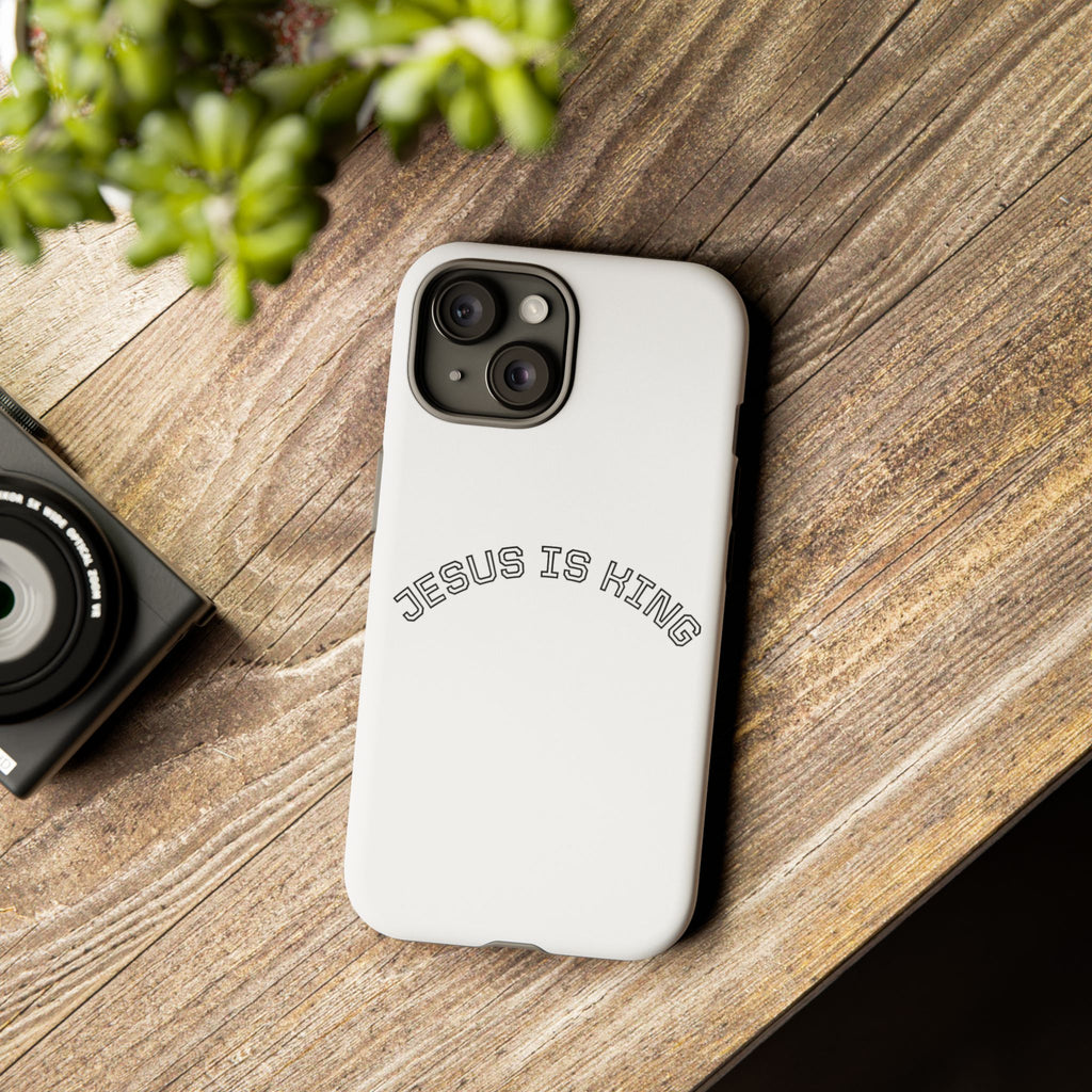 Phone Case — "Jesus Is King" Minimal Religious Protective Cover