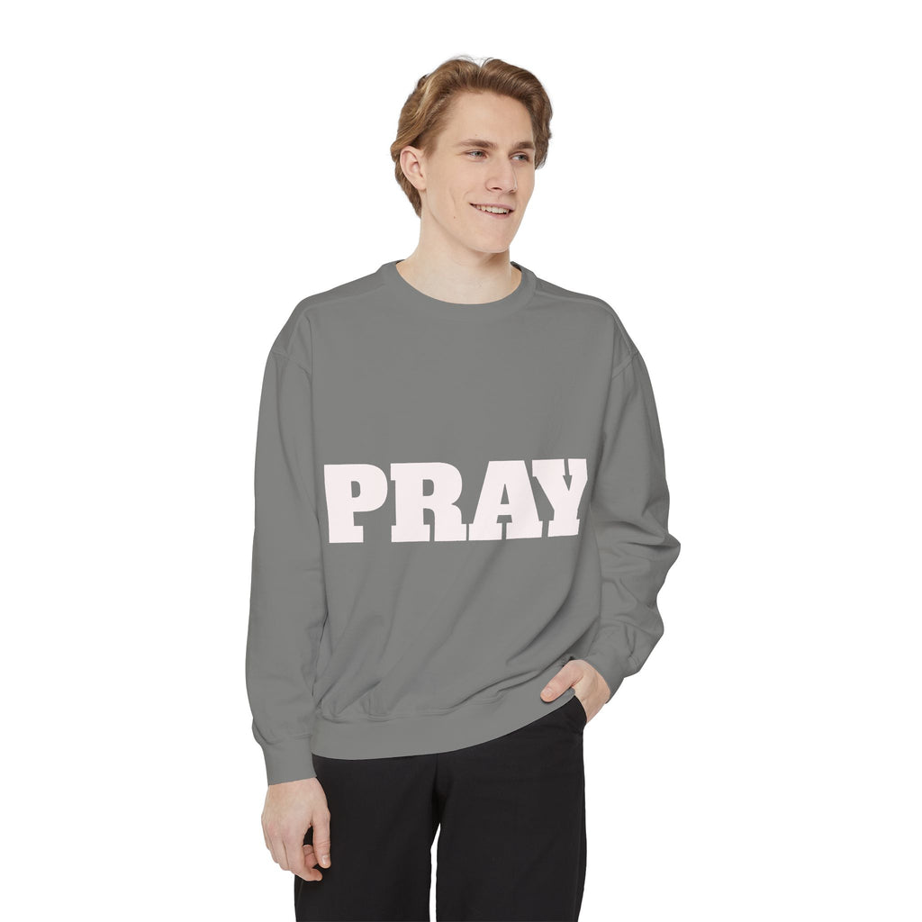 Pray Script Sweatshirt Inspirational Faith Prayer Pullover