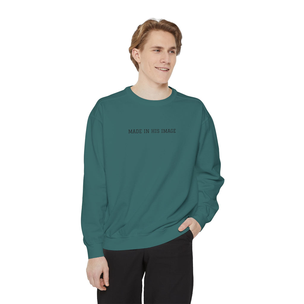 "Made in His Image" Christian Sweatshirt — Inspirational Religious Crewneck