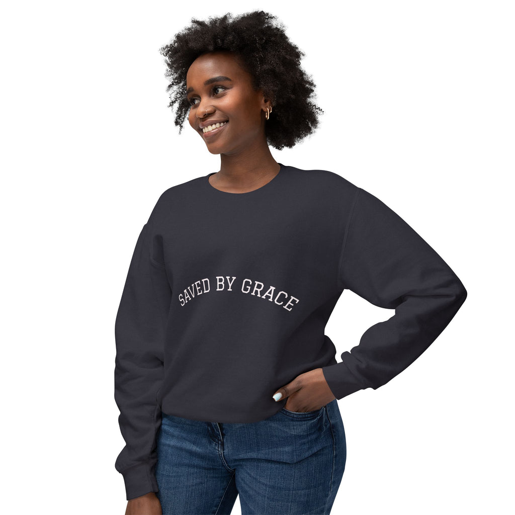 Saved by Grace Sweatshirt Christian Faith Crewneck