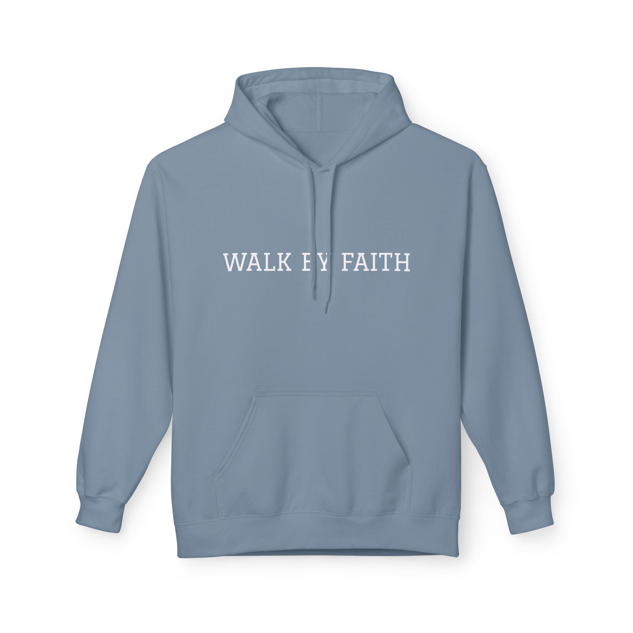 Faith Hoodie - "Walk By Faith" Minimal Christian Pullover