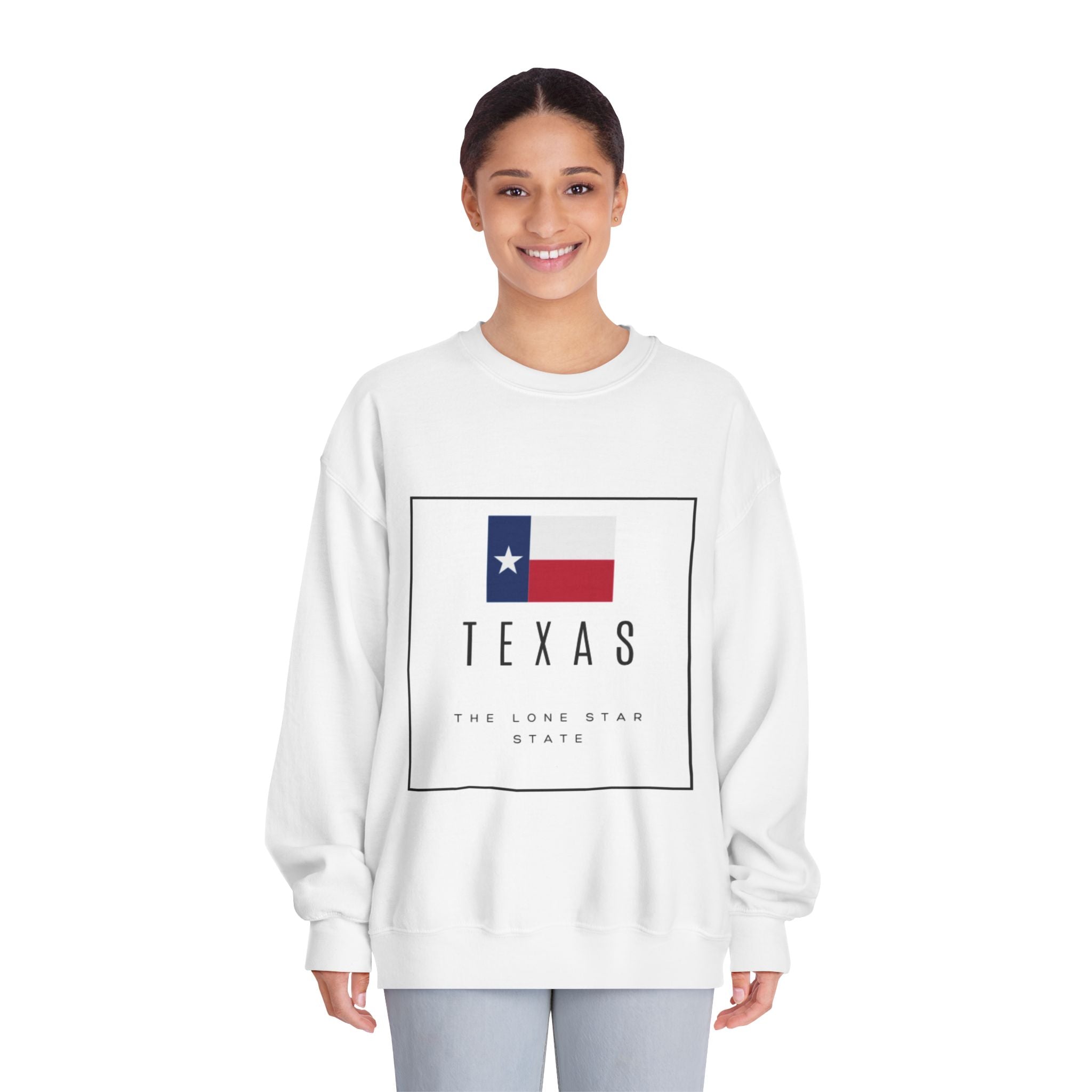 Texas Flag Crewneck Sweatshirt — 'Texas The Lone Star State' Retro Graphic