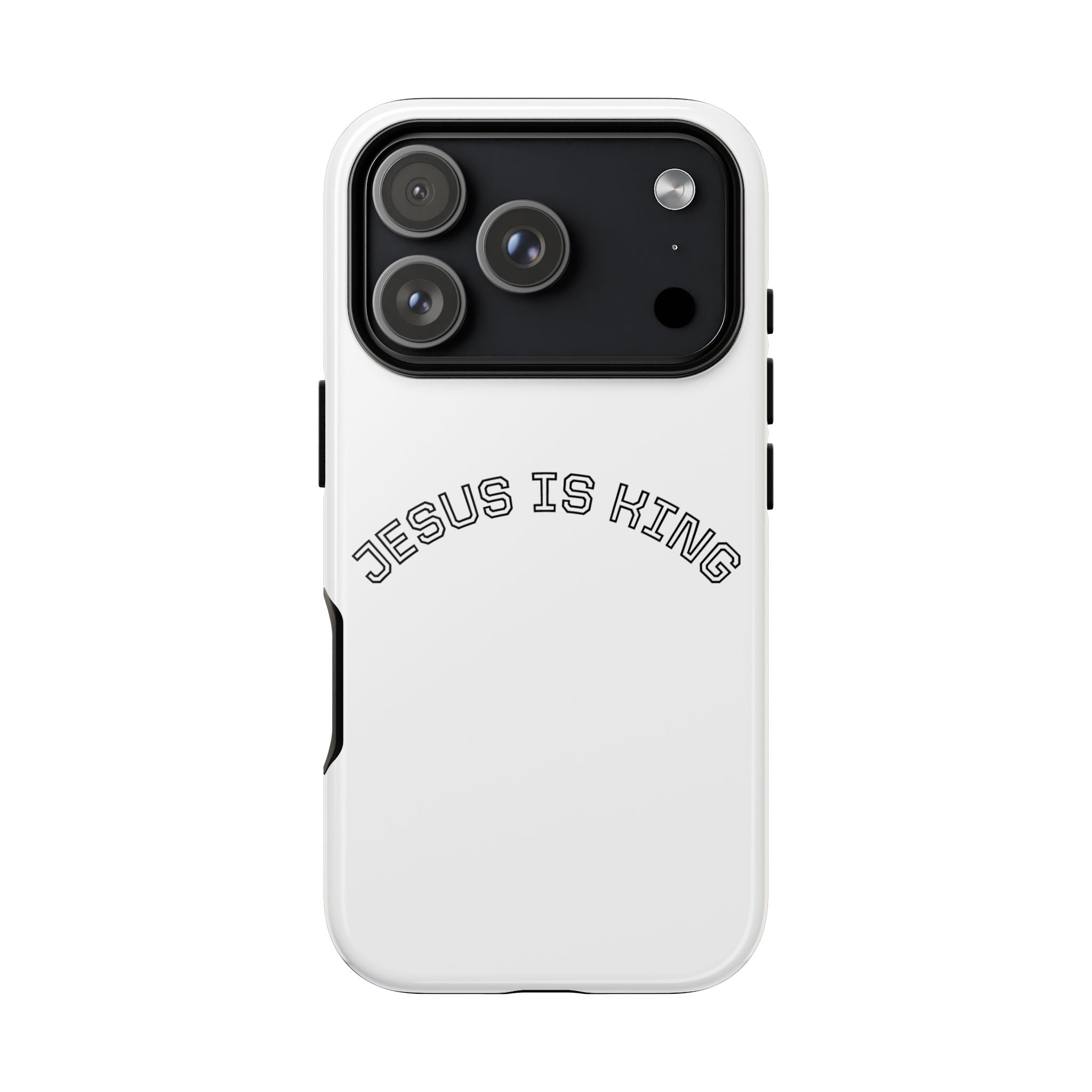Phone Case — "Jesus Is King" Minimal Religious Protective Cover