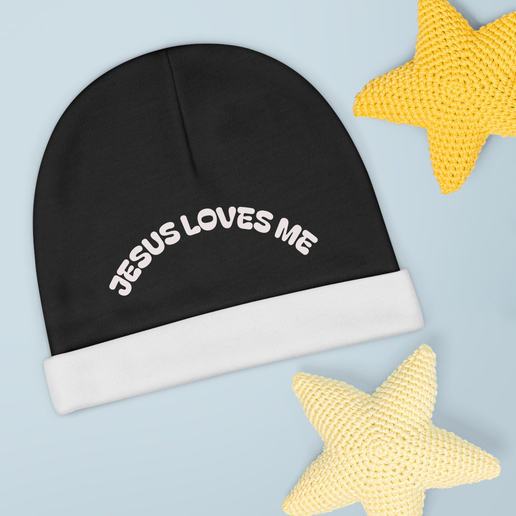 Baby Beanie  "Jesus Loves Me" Infant Knit Hat
